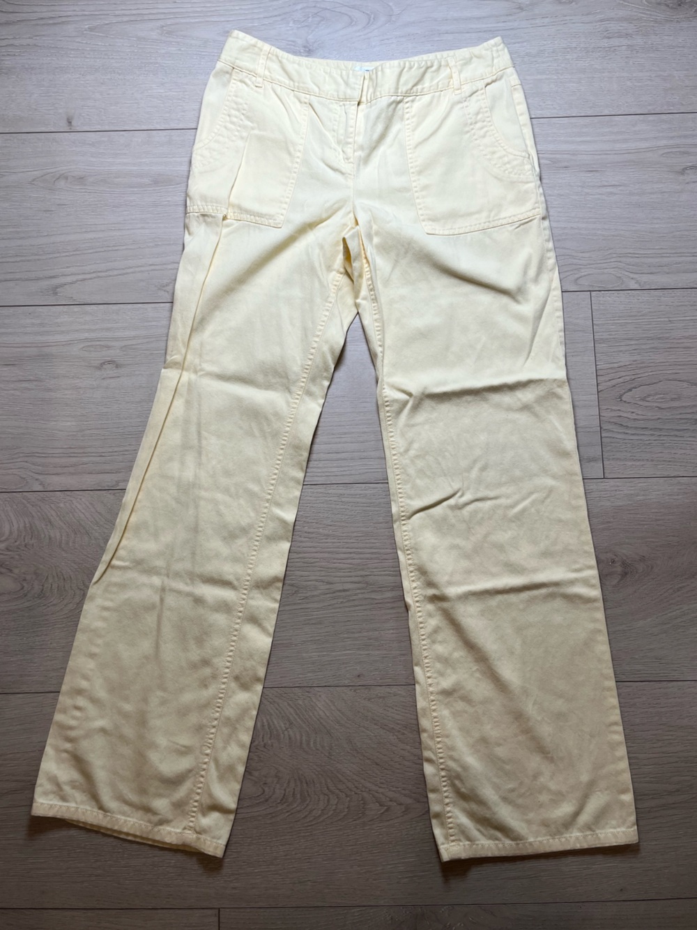 Ann Taylor LOFT Pants Wide Leg Pale Yellow Size 6